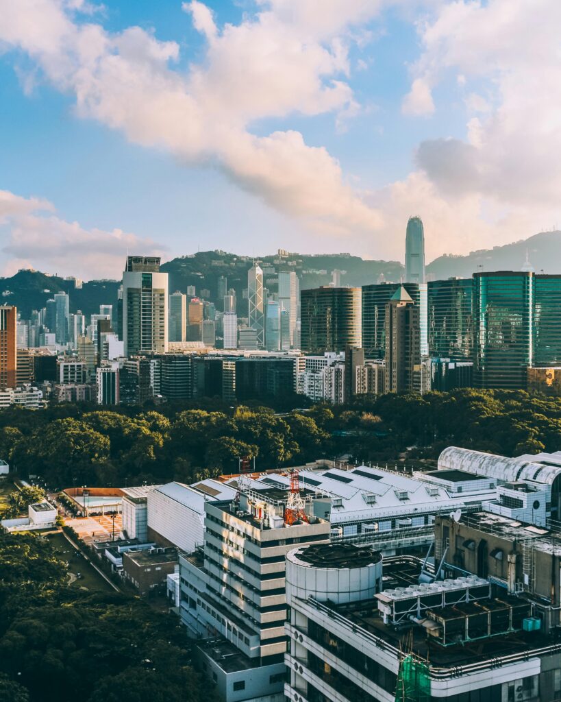 pexels-photo-599477-599477 A vibrant cityscape showcasing Hong Kong Island's skyline with iconic skyscrapers and lush greenery.